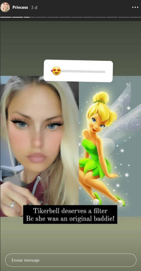 El Filtro De Instagram de Campanilla, ojos cartoon princess, pixie dust