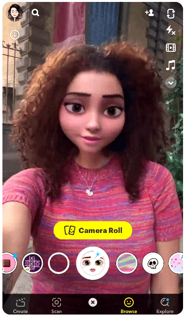 Conviértete en personaje de dibujos animados con este efecto de Snapchat